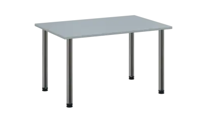 CRTR 120 jídelní stůl, kovová podnož chrom, deska 25 mm, 1194x800 mm, šedá